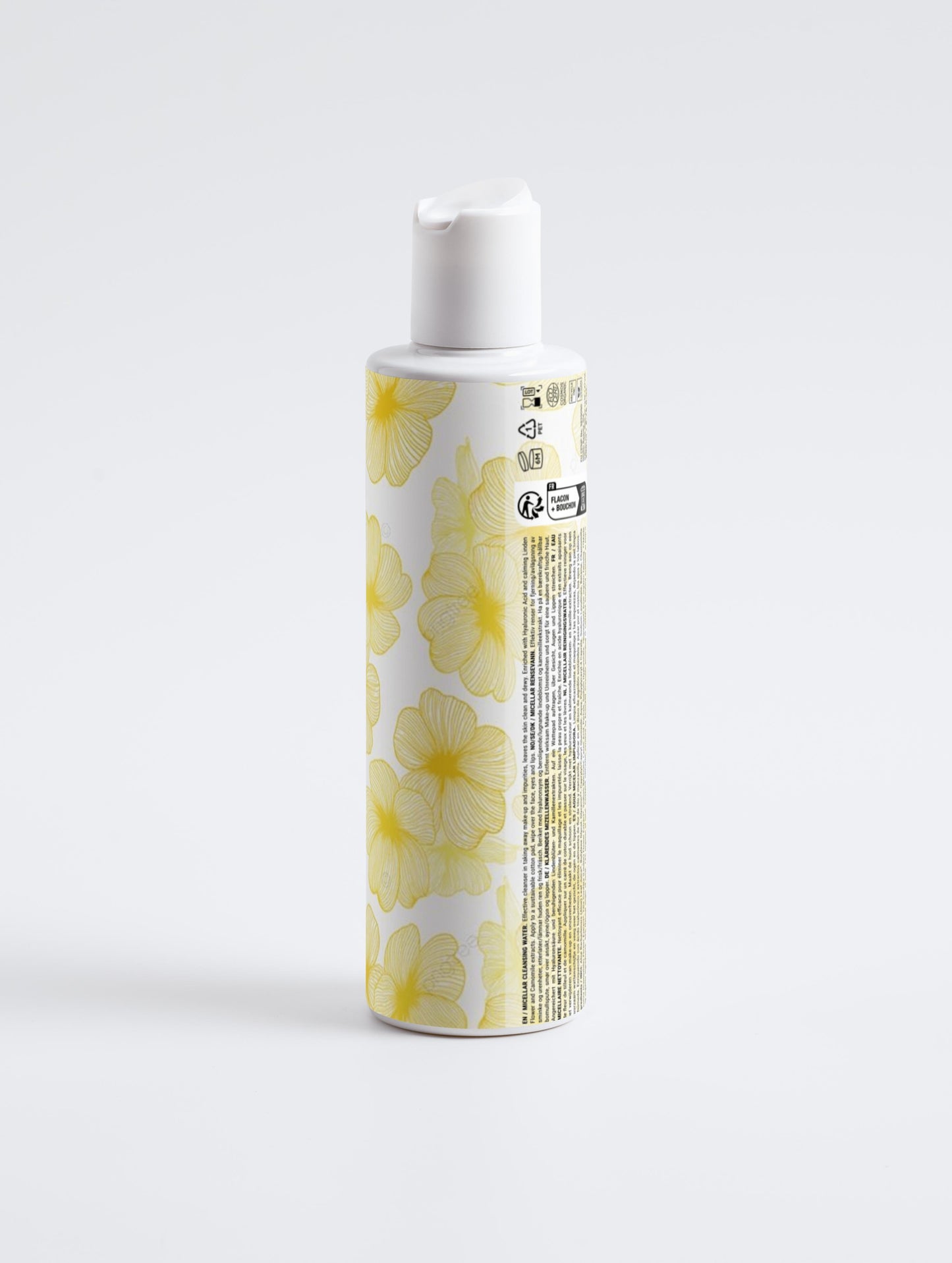 Eau micellaire nettoyante à l'acide hyaluronique, 99% d'ingrédients naturel, bio, 200ml