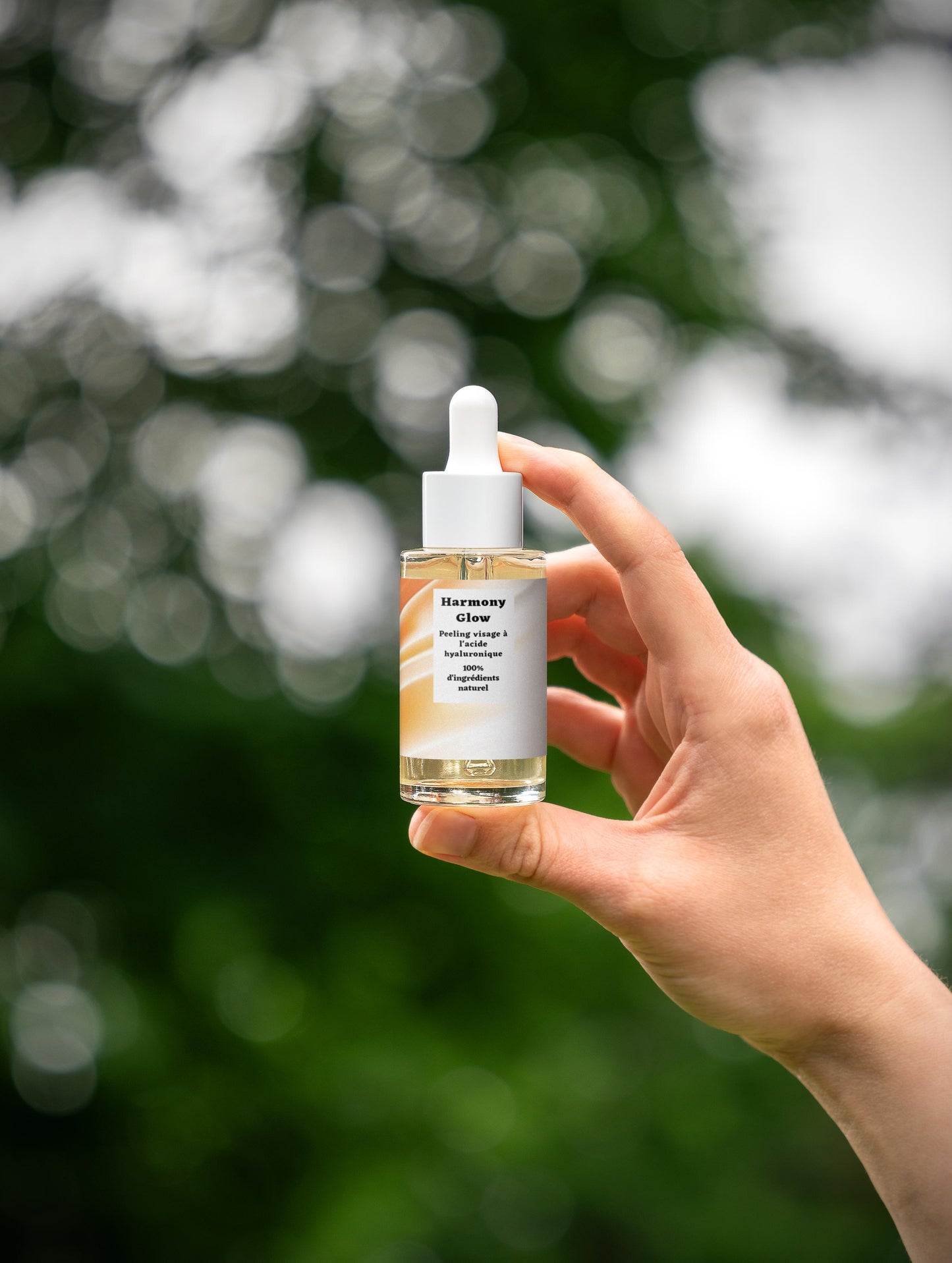 Peeling AHA à l'acide hyaluronique, 100% d'ingrédients naturel, bio, 30ml