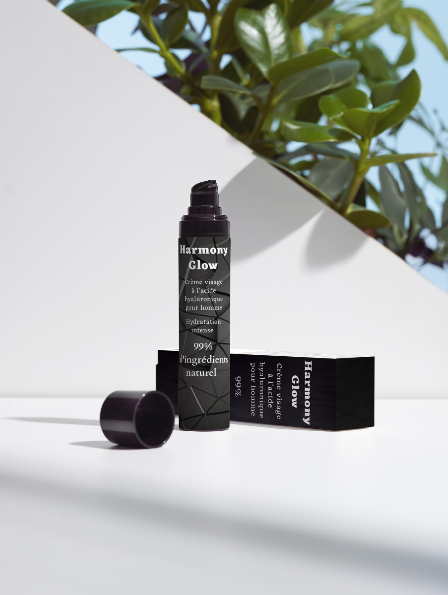 Crème visage à l'acide hyaluronique pour hommes, 99% d'ingrédients naturel, 50ml