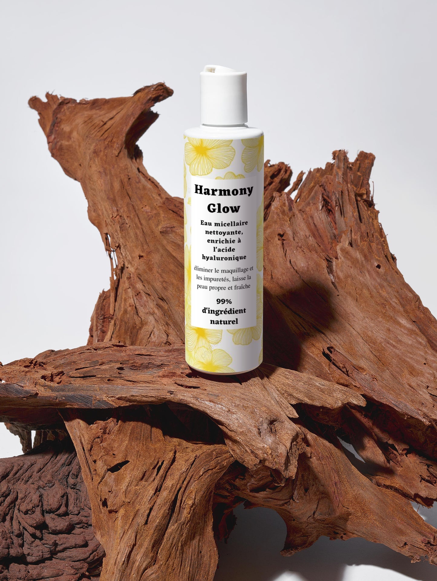 Eau micellaire nettoyante à l'acide hyaluronique, 99% d'ingrédients naturel, bio, 200ml