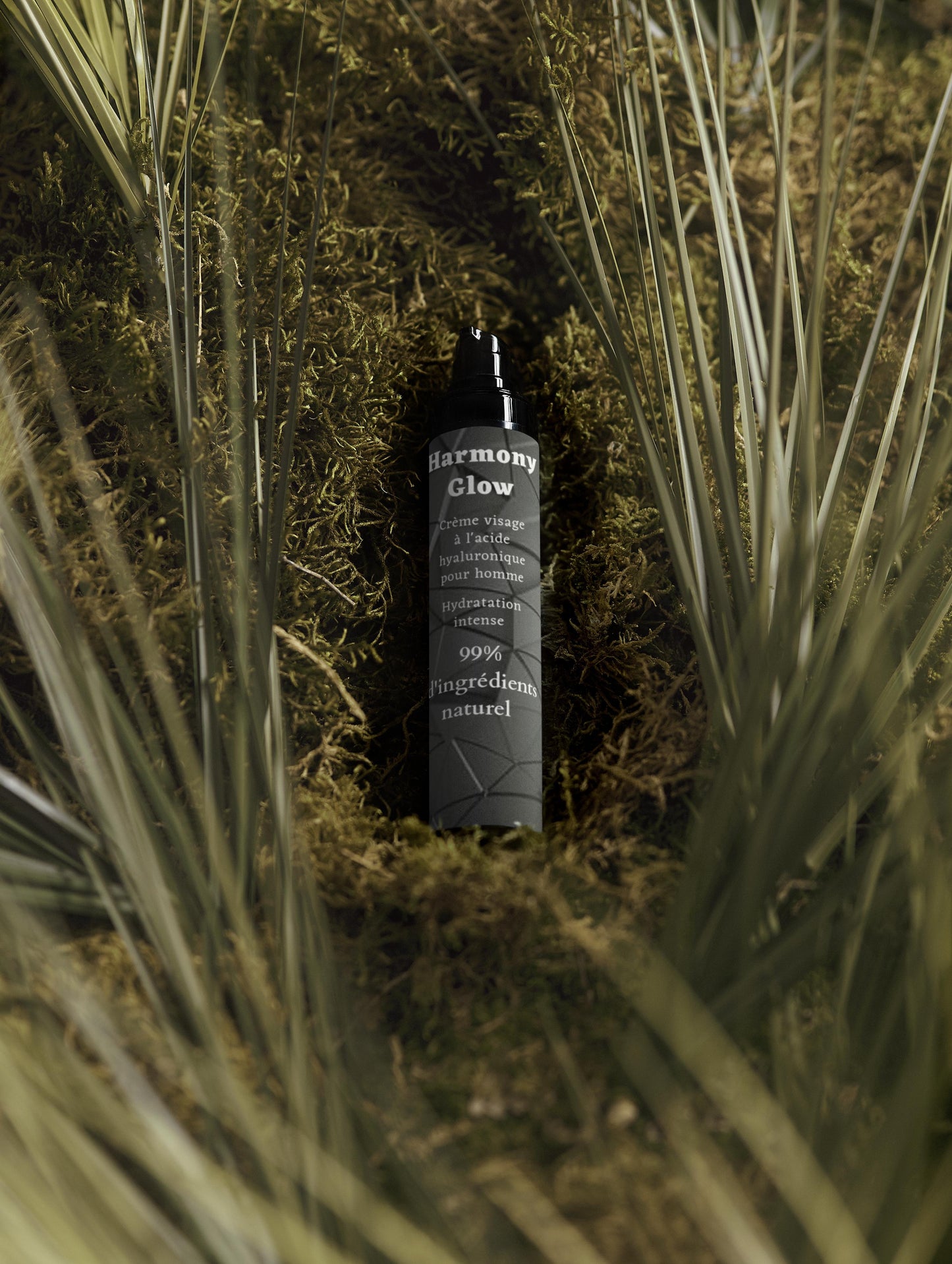 Crème visage à l'acide hyaluronique pour hommes, 99% d'ingrédients naturel, 50ml