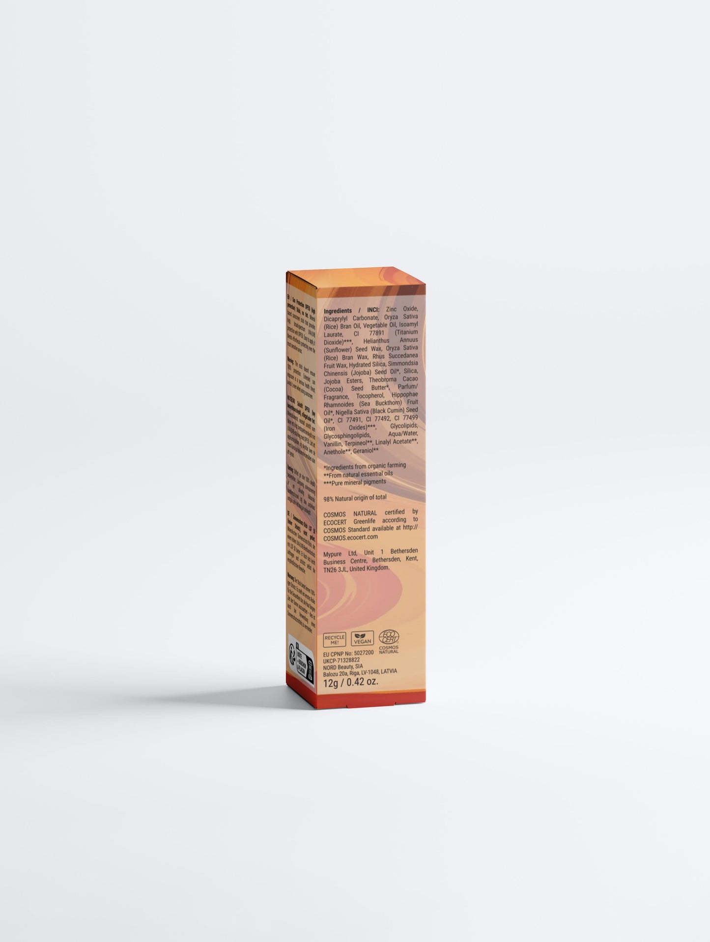 Stick de protection solaire SPF50, sans teint, bio
