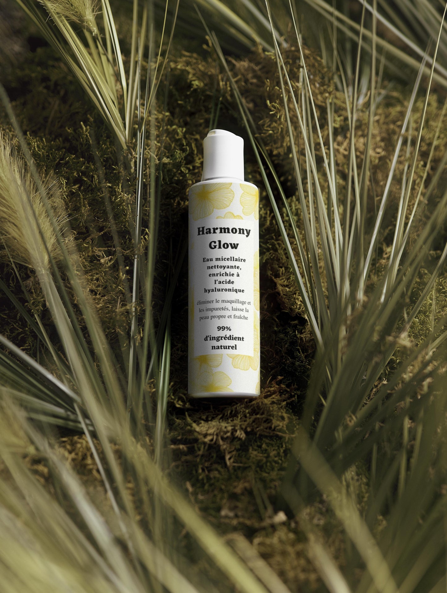 Eau micellaire nettoyante à l'acide hyaluronique, 99% d'ingrédients naturel, bio, 200ml