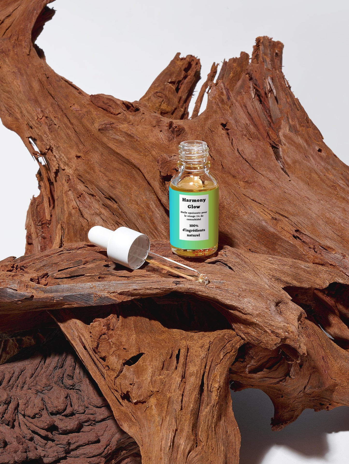 Huile apaisante pour le visage, infusé de 1% de cannabidol, 100% d'ingrédients naturel, 15 ml Bio