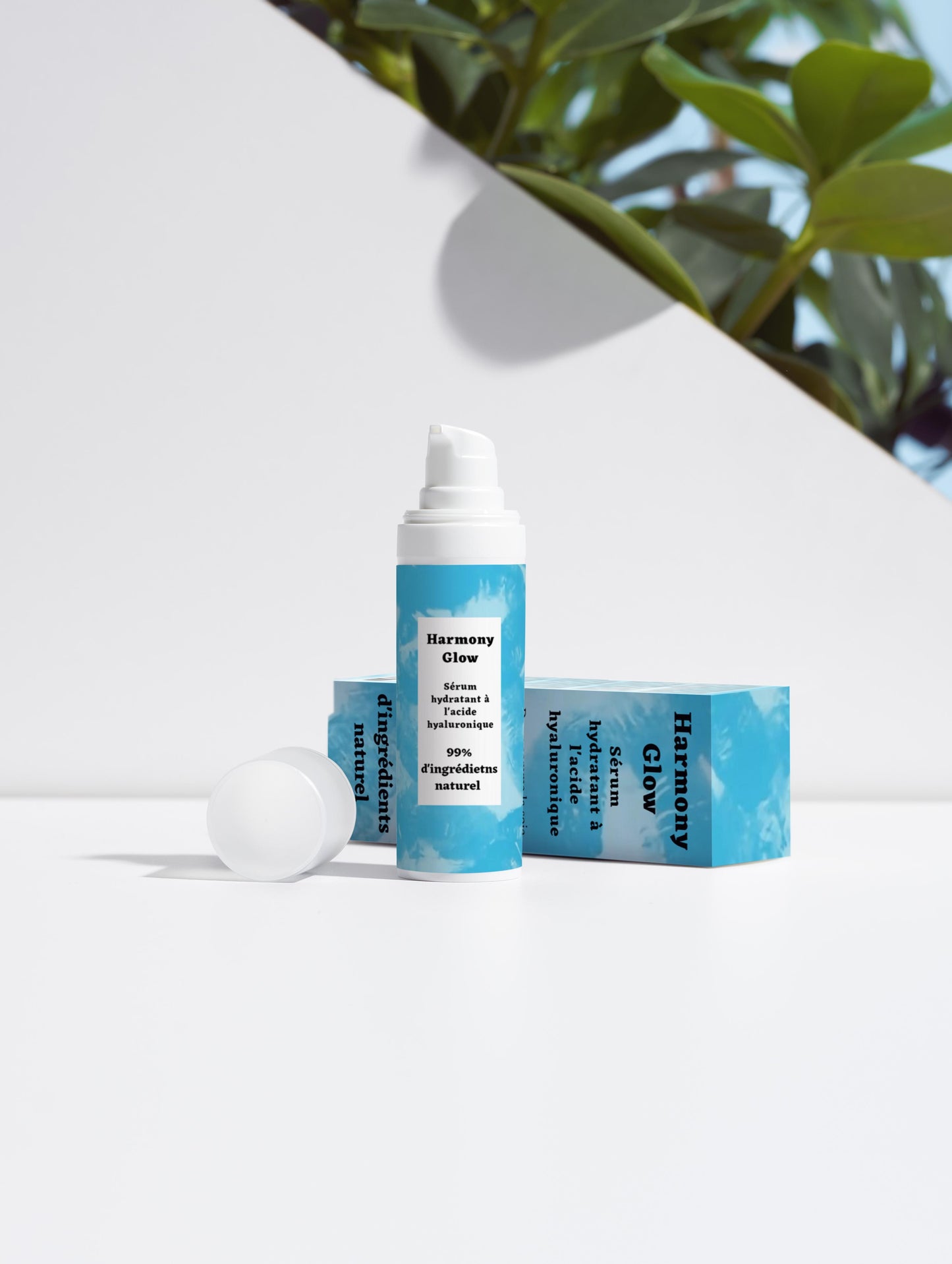 Sérum hydratant à l'acide hyaluronique, 99% d'ingrédients naturel, bio, 30ml