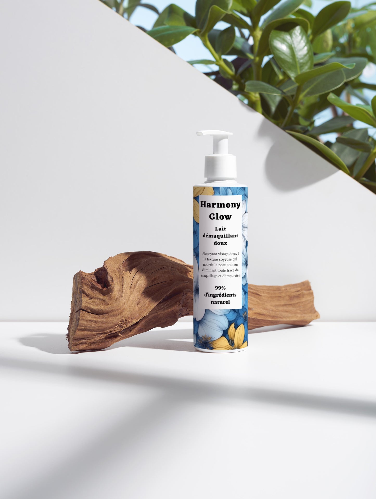 Lait démaquillant doux, 98% d'ingrédients naturel, bio, 200ml