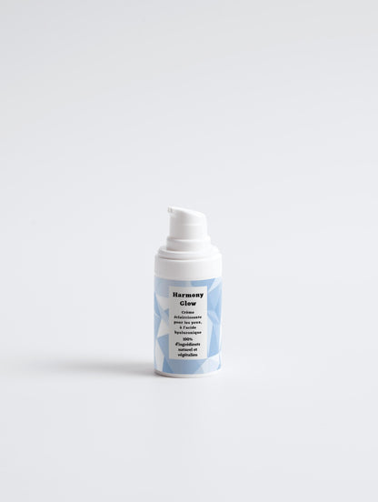 Crème éclaircissante pour les yeux, à l'acide hyaluronique, 100% d'ingrédients naturel, bio, 15ml