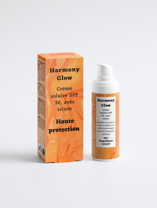 Crème solaire SPF 30, avec teinte, 98% d'ingrédients naturel, bio, 150ml