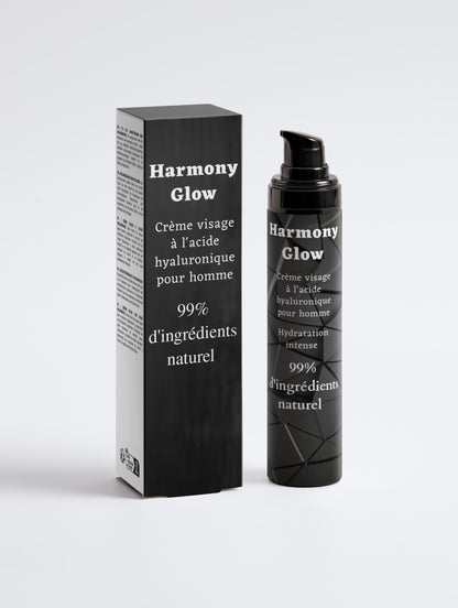 Crème visage à l'acide hyaluronique pour hommes, 99% d'ingrédients naturel, 50ml