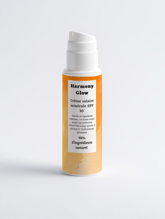 Crème solaire minérale SPF 30, sans teint, 98 d'ingrédients naturel, bio, 150ml