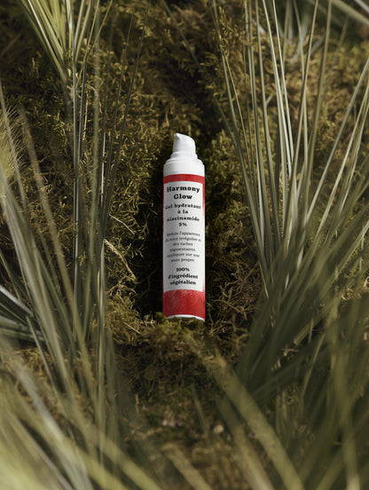 Gel hydratant pour le visage à la niacinamide 5%, 100% d'ingrédients végétalien, 50ml