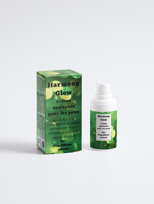 Crème apaisante pour les yeux, infusé de 1% de cannabidol, 99% d'ingrédients naturel, bio, 15 ml